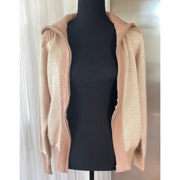 Vintage unisex cardigan, 80s knitted zipped jacket, Sears sweater gender neutral - Picture 3 of 10